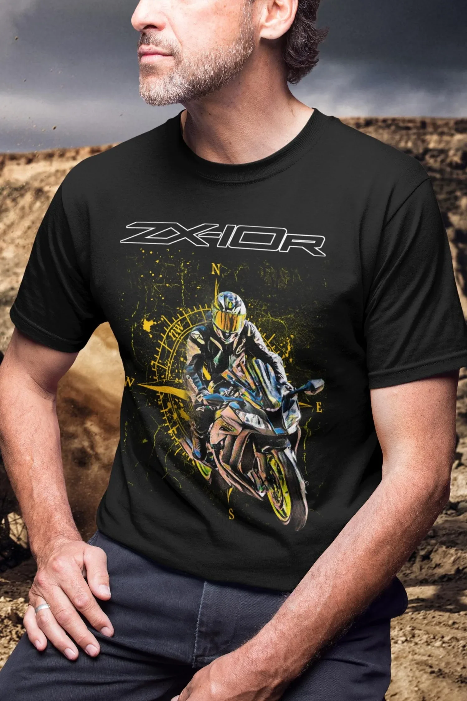 

406@EY K-moto.awasaki Ninja ZX-10R T Shirt The 6-Time Champion Superbike Motorcycle Tee KRT Rider Top For Fans WSBK Legend Jonat