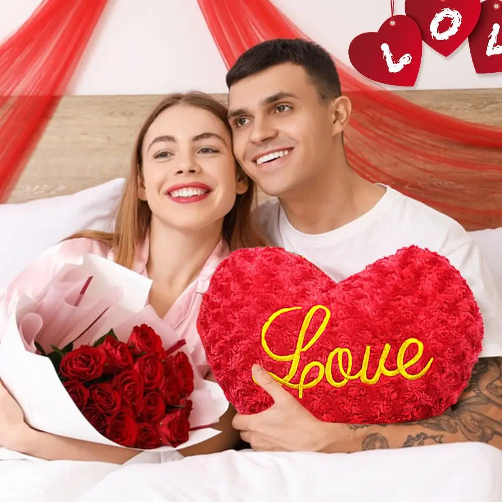 Herz-Plüschtiere, weiches Kissen, Kawaii-Spielzeug, schönes Geschenk für Geburtstag, Zuhause, dekoratives Valentinstag, dekoratives weiches gefülltes Kissen