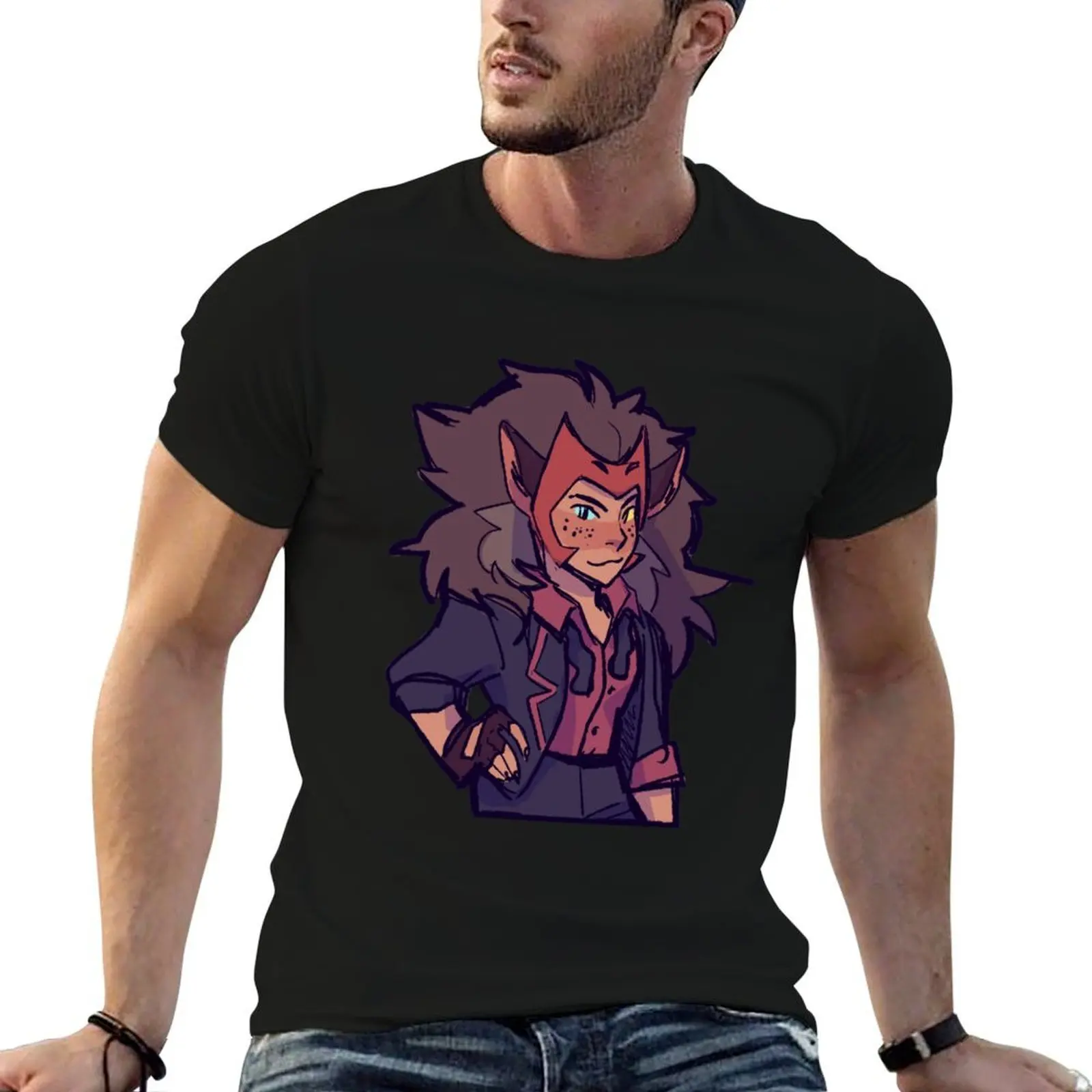 

Catra in a suit Damn T-Shirt mens graphic t shirts man t shirt summer men t shirt cotton 100% T-shirt