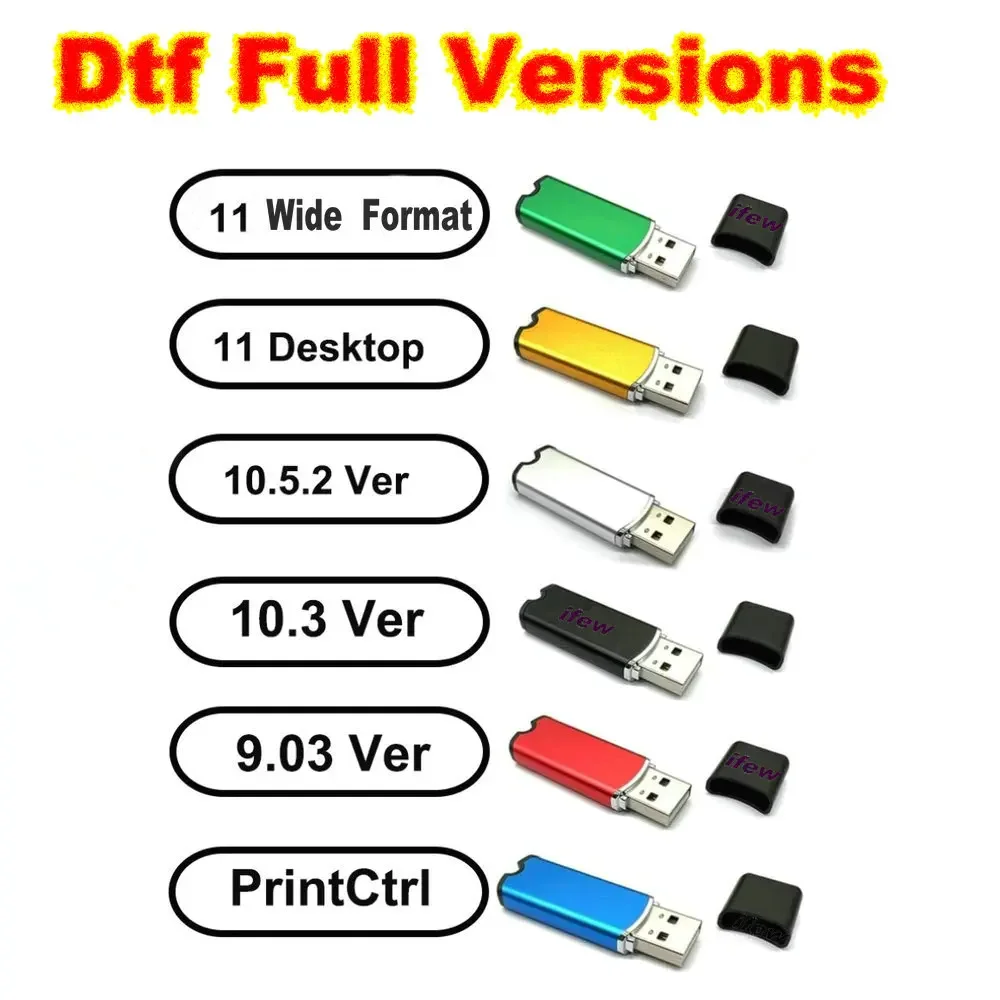 Dtf Program Printer Rip 11.2 Desktop Rip Software V11.2 Wide Format Dtf Cloth Tshirt Printing Dongle Usb Key Code Printroll Kit