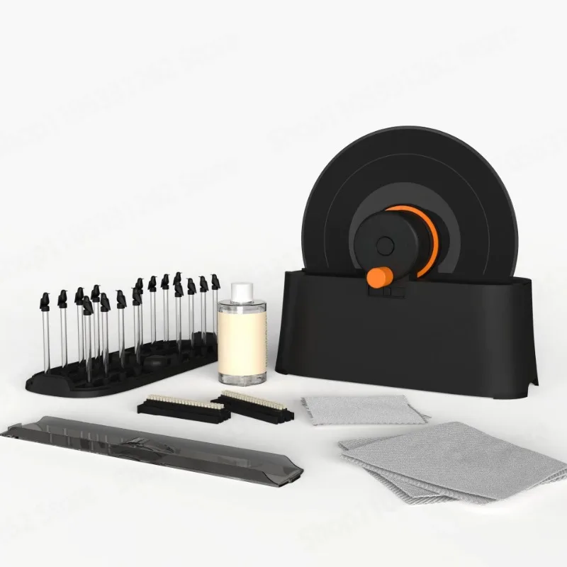 NOVA Vinyl Record Cleaning Machine Wet Cleaning Kit with Anti Static Brush Fluid for LP Disc Maintenance