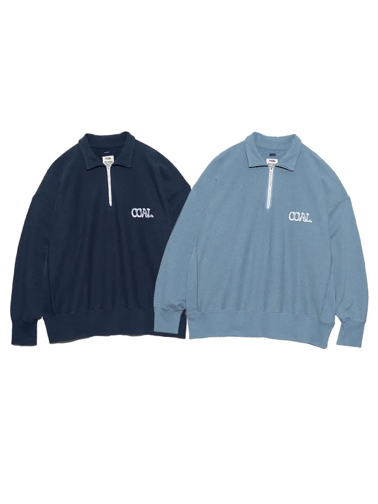 

24SS Japanese Retro Men's and Women's Versatile Loose Casual Half Zipper Printed Pullover Fashion Sweatshirts