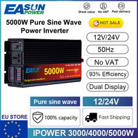 EASUN 3000W 4000W 5000W Pure Sine Wave Inverter DC 12V 24V To AC 220V Voltage Transformer Power Converter Solar Inverter