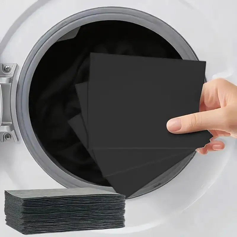 Black Clothing Dye 15 Pieces Clothing Color Restorer Laundry Black Sheets for Fabric Care Garment Restoration Washing Clothes