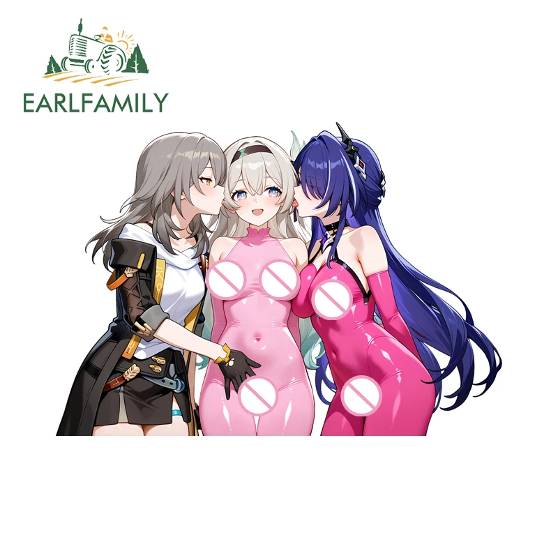 

EARLFAMILY Hentai Girls Against Автомобильная наклейка Графика Honkai Star Rail Гитара Скейтборд Наклейка Высококачественный декор для окон ноутбука