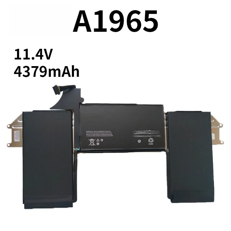 11.4V 4379mAh Replacement Battery For Apple MacBook Air 13 A1965 A1932 A2179 2018 2019 2020 High Performance Li-ion Battery