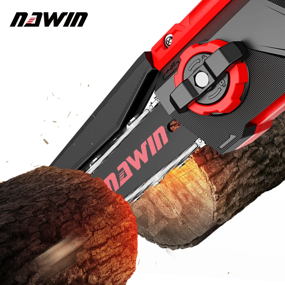 NAWIN brushless lithium-ion outdoor logging electric chain saw logging saw home small single-handed chain saw