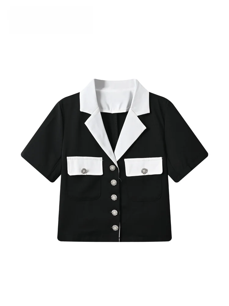 

Cara CLUB plus Size Women's Shirt Summer New Style Casual Tailored Collar Short Sleeve Fashionable for Plump Sister