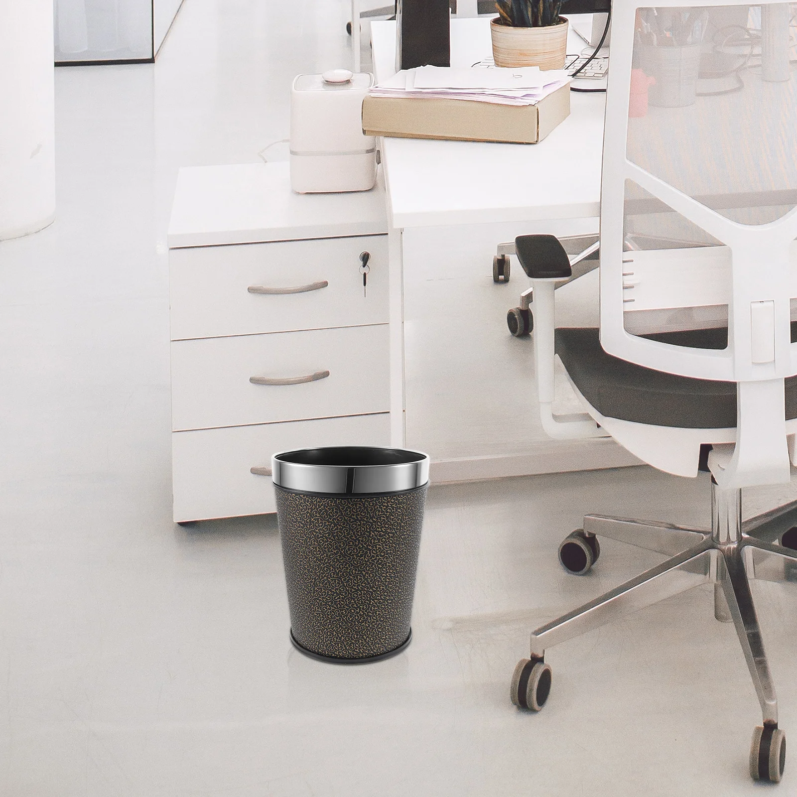 빈티지 스타일 욕실 쓰레기통 대용량 쓰레기통 가정 사무실 침실 장식용 가정용 쓰레기통