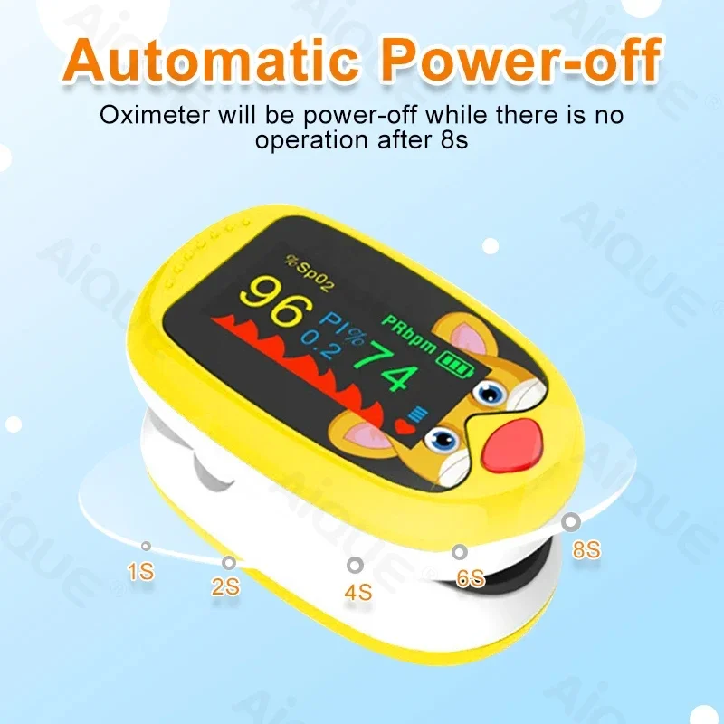 Oplaadbare Vinger Puls Oximeter 0.5-12 Jaar Kind Baby Puls Oximetro Bloedzuurstofverzadiging Meter Hartslagmeter