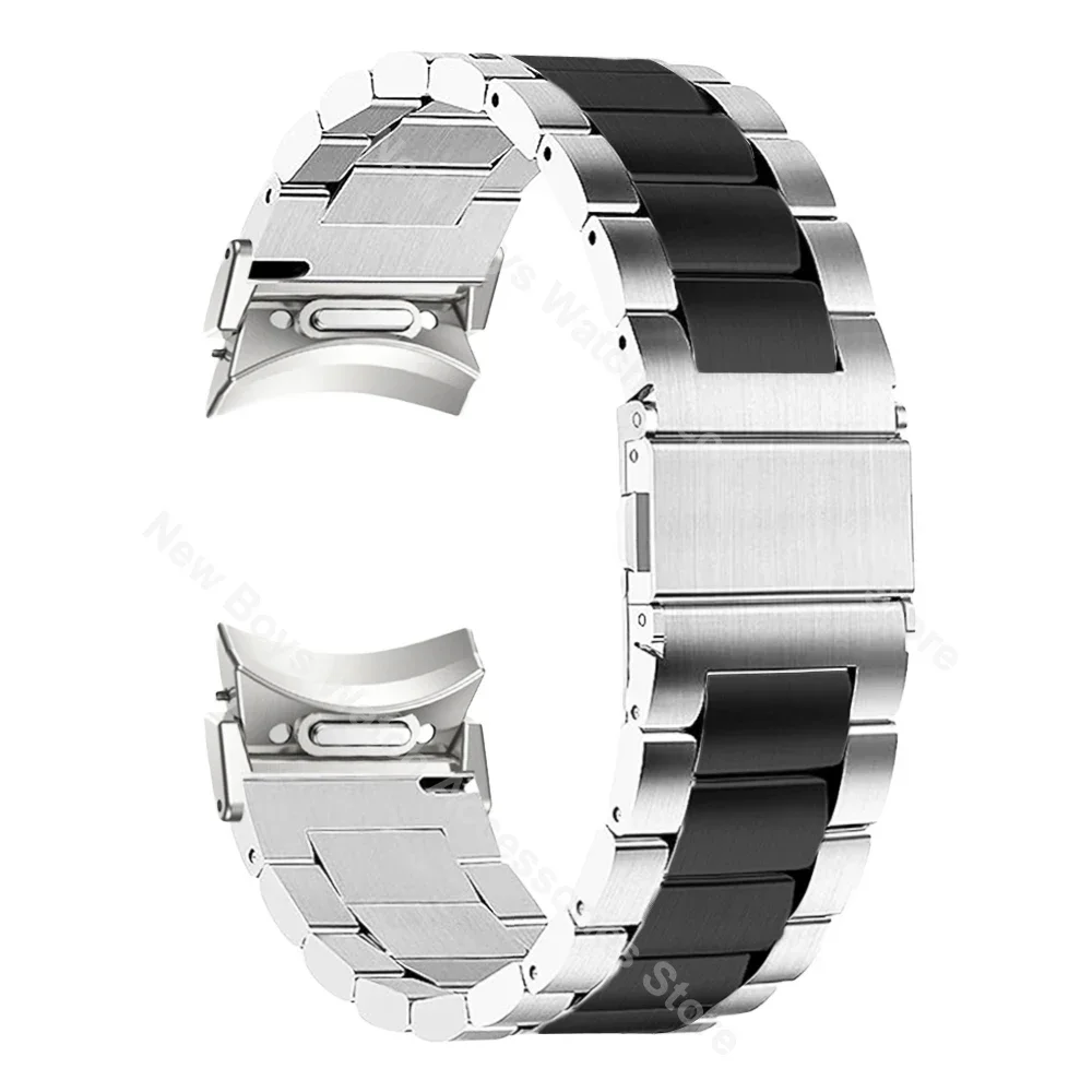 Pulseira de aço inoxidável de ajuste rápido para Samsung Galaxy Watch, Watch6, 7, 6, 4, 5 Pro, 40mm, 44mm, 45mm, 42mm, 46mm, sem cinta de lacuna, clássico clássico, 43mm, 47mm