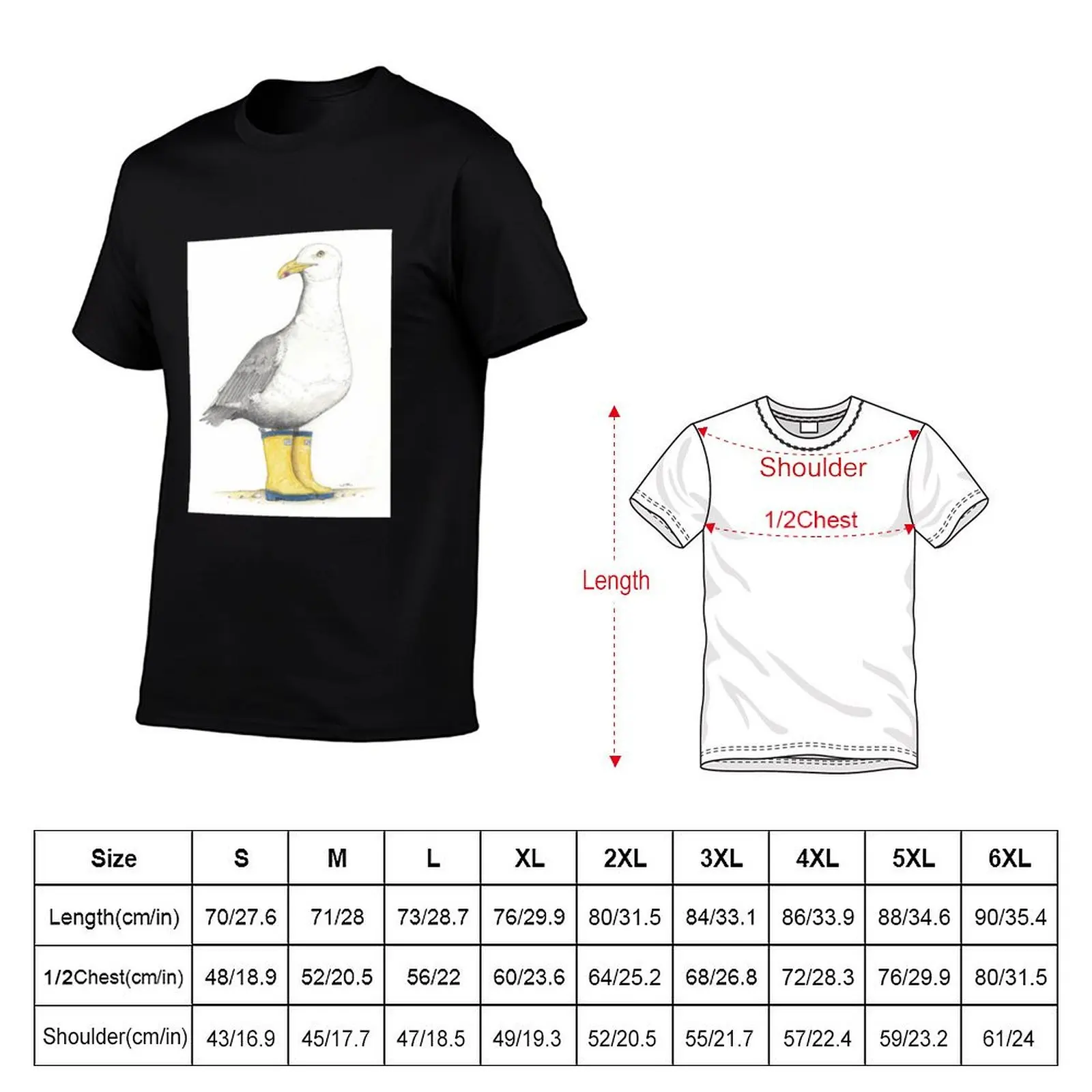 Seagull in rubber boots T-Shirt aesthetic clothes custom t shirt graphic t shirt vintage t shirts men