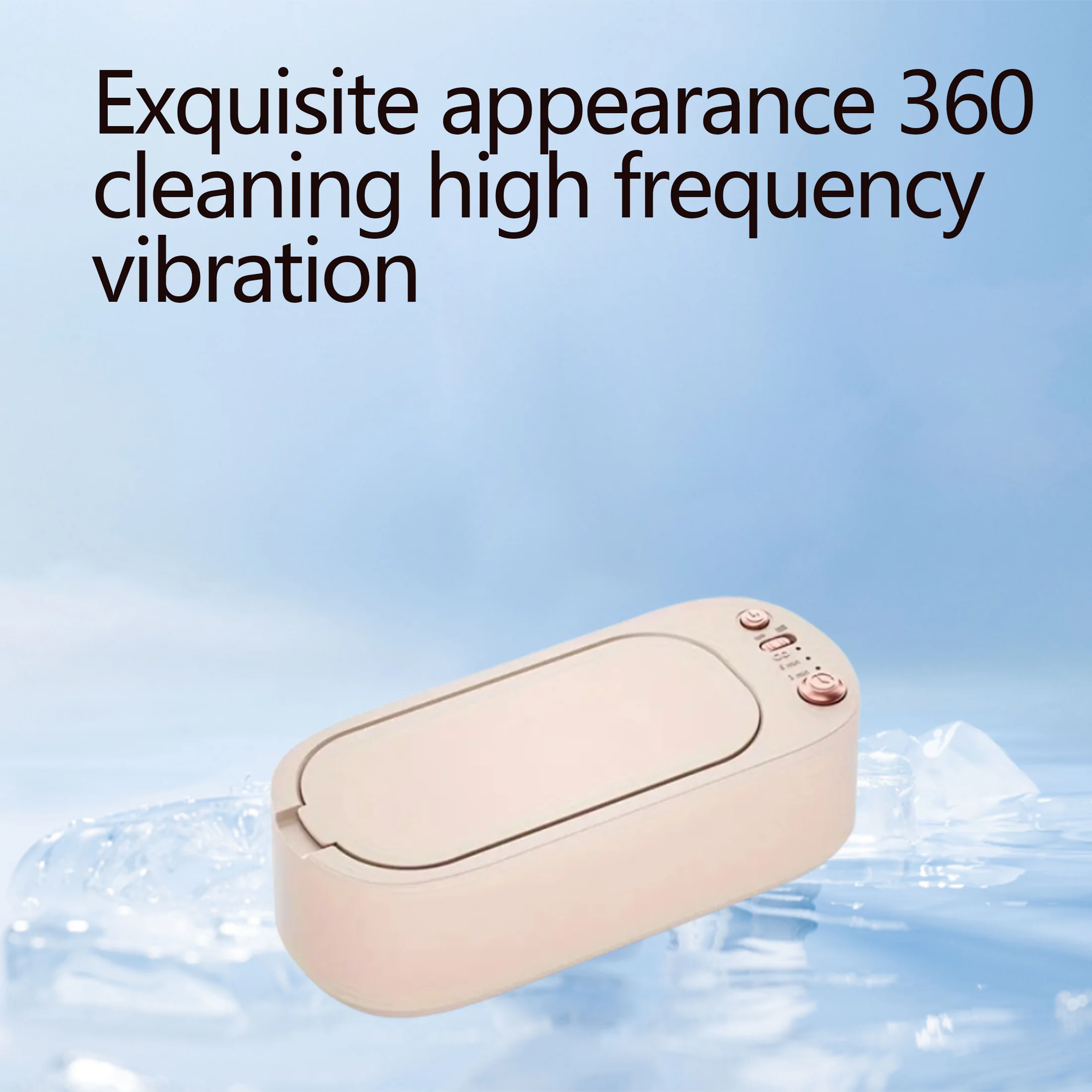 High-Frequency Vibration USBRechargeable Eyeglass Cleaner with Digital Display Portable DeepCleaning for Glasses