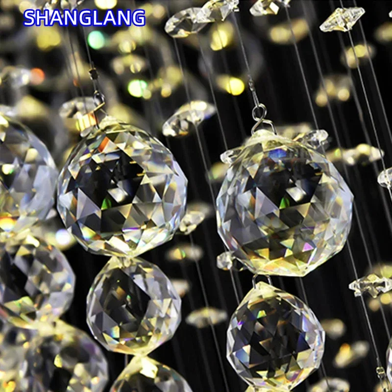 Modern Crystal Chandelier Square Luxury Lamp Indoor Hanging Lighting Equipment For Living Room Dining  Lobby Ceiling Lustres - view 4