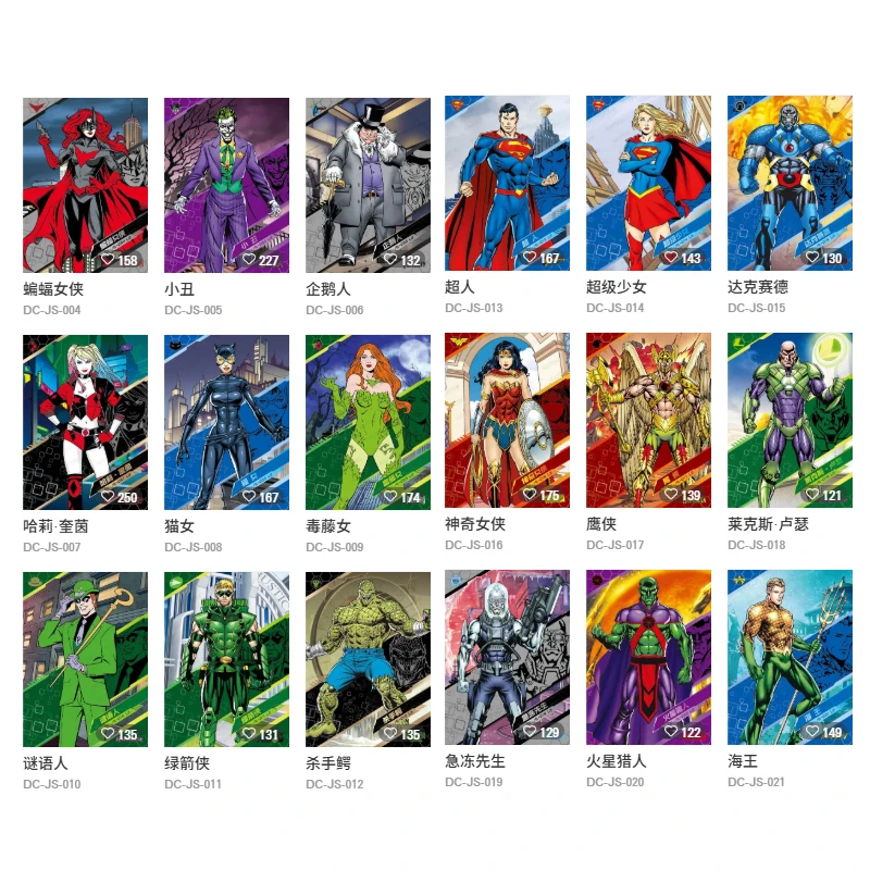 DC Universe Collection Cards Legend Certificate Kayou Superman Batman Wonder Woman Comic Trading Collectible Hobby Gift