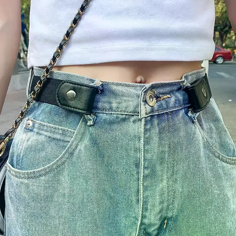 Verstellbares elastisches Taillenband, unsichtbarer Gürtel, schnallenfreie Gürtel für Damen und Herren, Jeans, Hosen, Kleid, keine Schnalle, einfach zu tragen