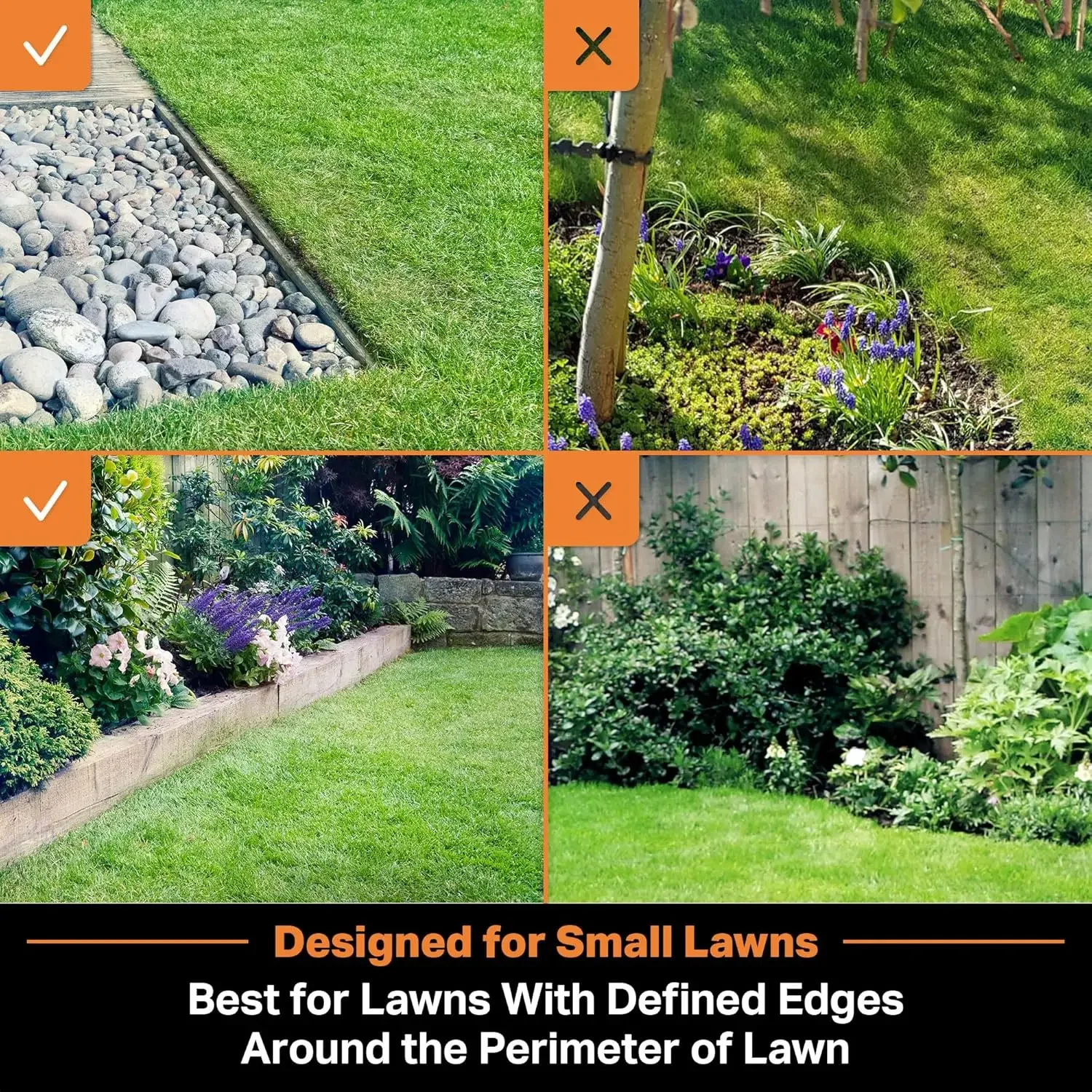 روبوت جزازة العشب محيطية خالية من الأسلاك لساحات صغيرة حتى 1000 قدم مربع الملاحة البصرية أوتوماتيكية