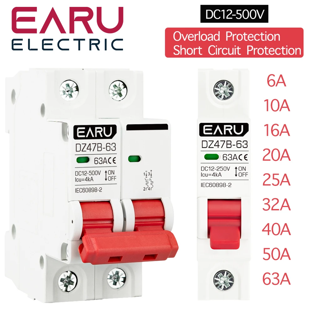 �y�Z�[�����zDC12V 24V 48V 36V MCB �o�b�e���[�J�[�v���e�N�^�[�~�j�T�[�L�b�g�u���[�J�[ DZ47 DC ���ƕ��̋ɕی�X�C�b�`�A�C�\���[�^