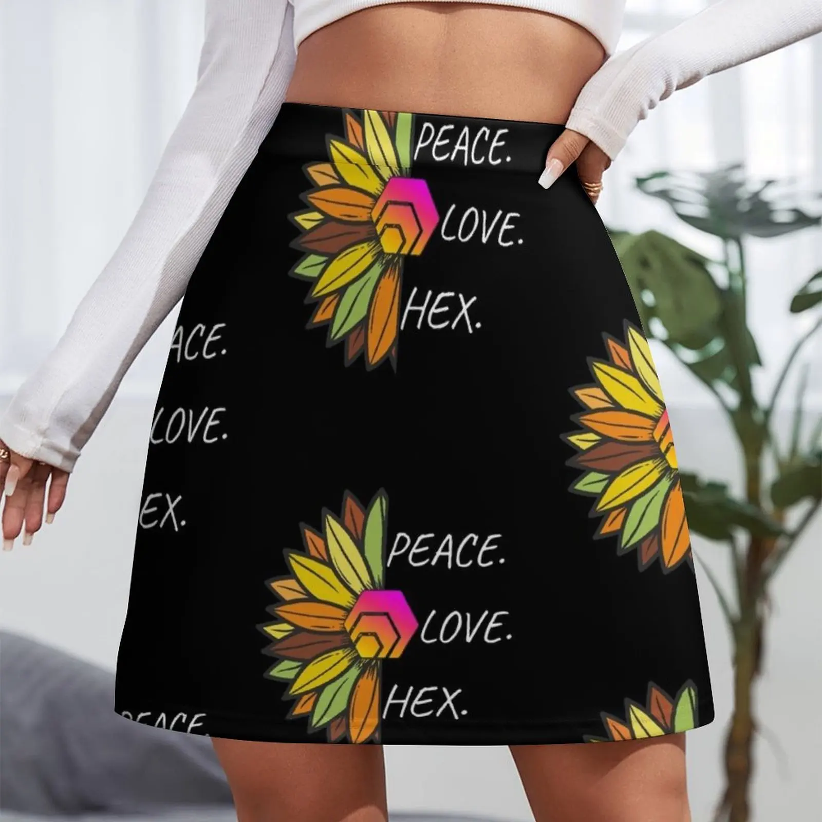 Peace. Love. HEX. Mini Skirt elegant dresses for women Summer women's clothing Mini Skirt