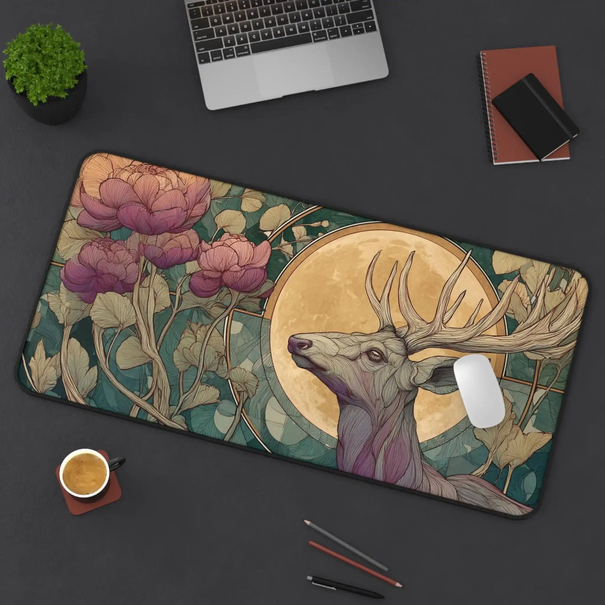 Elegant Deer Themed Mouse Pad, Non-slip Waterproof Mouse Pad, Office Gaming Desk Decoration Mat, Perfect Gift for Friends.