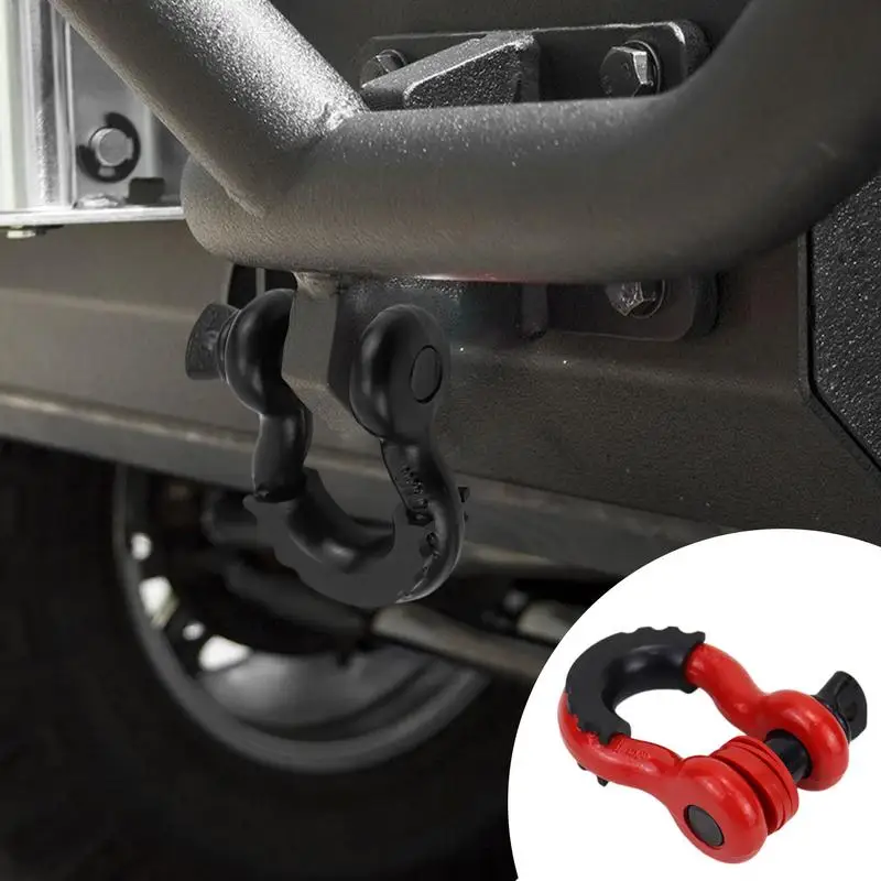 Tow Hooks For Trucks D Ring Shackles 3/4 With Isolator Washer Large Bow Shackle Off-road Trailer Hook 41887 Lbs Break Strength