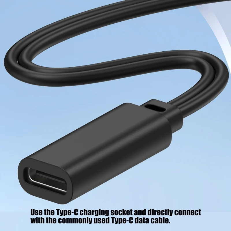 Daily Intelligent Glasses Charging Cord, Usb C Female to Double-Pin Heads, 30Cm Cable for Eyewear 3Th Gen Intelligent Glasses