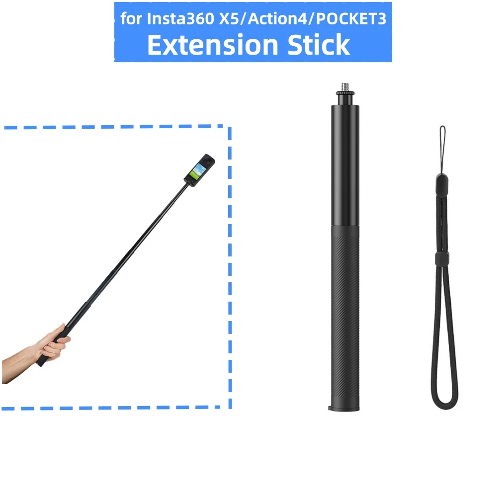 

For Insta360 X5/Action4/POCKET3​ Extension Stick Extended Selfie Stick Stand Accessories