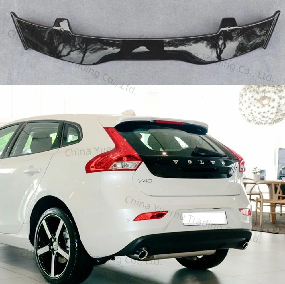 

Спойлер для Volvo V40 2013-2019, АБС-пластик, углеродное волокно, хэтчбек, крыша, заднее крыло, комплект кузова, аксессуары