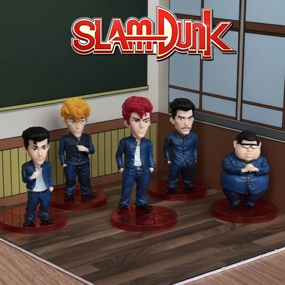 أنيمي Hanamichi Sakuragi Rukawa Kaede Miyagi Ryota Mitsui Hisashi Akagi Takenori PVC figuras de juguete 5 unids/set