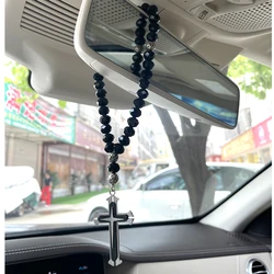 Christian cross Jesus Prayer 33 beads rosary stainless steel car pednant car hanging