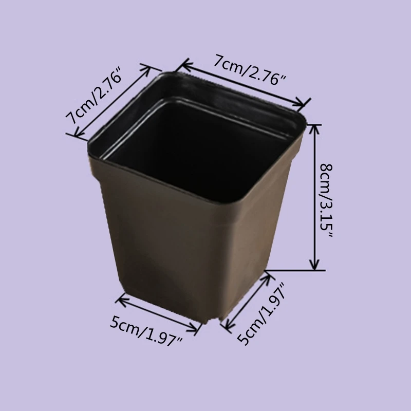 สแควร์พลาสติกSucculent Pots Holeกระบองเพชรชาวไร่พลาสติกสำหรับในร่มกลางแจ้งDropsale