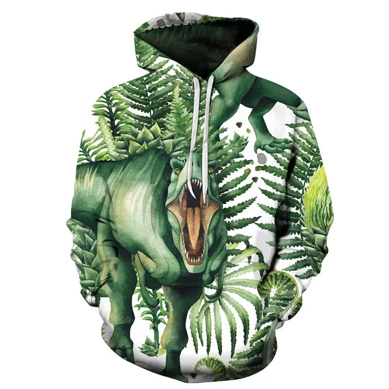 

Cartoon Dinosaur Pattern Hoodies Spring Autumn Fashion Funny Mens Kids 3D Printed Pullovers Casual Street Harajuku Sweatshirt