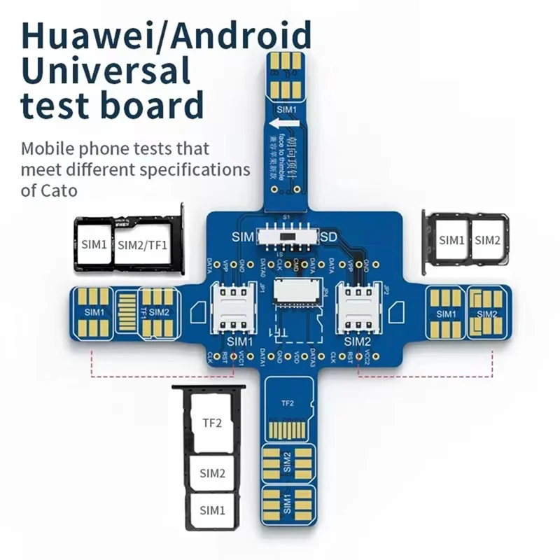 A66F-Smartphone Signal Tester Board SD Card Reader Tool SIM Card Reader Problem Replacement