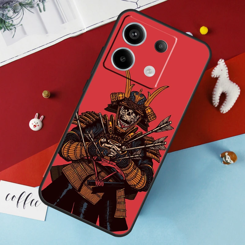 Japanese Samurai Warrior Case For Xiaomi Redmi 12 13C 12C 10C 9C Redmi Note 13 9 10 11 12 Pro 9S 10S 11S 12S Cover