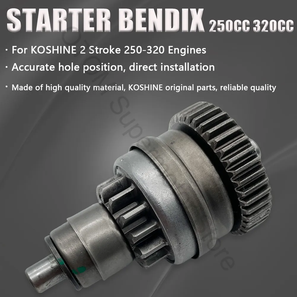 Para KOSHINE 250 300 320: Motor de Partida, Bendix e Engrenagem de Embreagem para Motocicletas 2 Tempos – Peças e Acessórios para Motos Off-road e Motocross