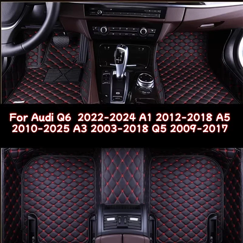 

Custom Car Floor Mats Anti Slip 2022-2024 A1 2012-2018 A5 2010-2025 A3 2003-2018 Q5 2009-2017 Carpets Foot Coche For Audi Q6