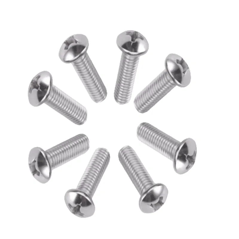 Viti a testa cilindrica con incasso a croce in acciaio inossidabile M5 304 Vite a macchina Rounnd Phillips DIN 7985