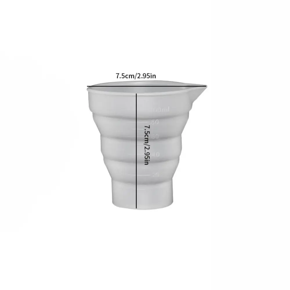With Scale Foldable Silicone Measuring Cup Mix Cup Reusable Epoxy Resin DIY Cups Multi-spec Portable Graduated Cup Casting Resin