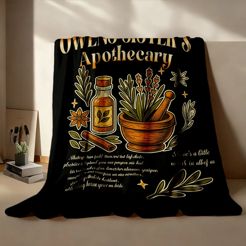 Ownes Sister's Apothecary Flannel Blanket, Magic Practical Flannel Throw, Midnight Margaritas Witchy, Practical Magic Wa