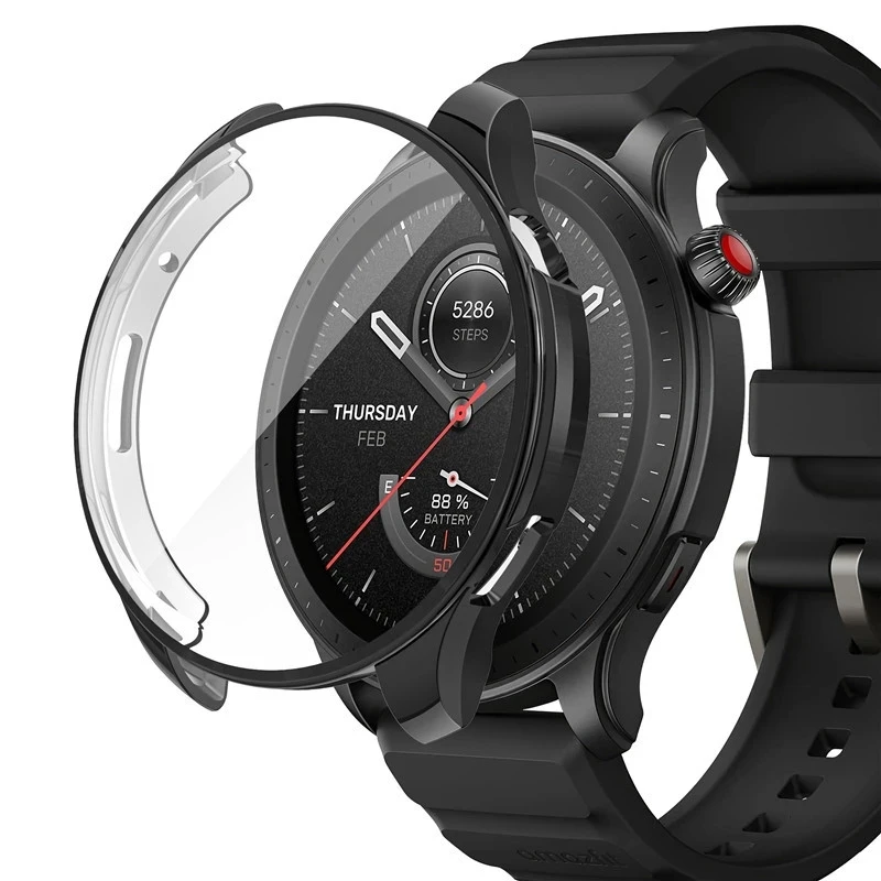 Assista Case para Amazfit GTR 4, protetor de tela, capa protetora TPU, Huami GTR4 Shell, acessórios Smartwatch