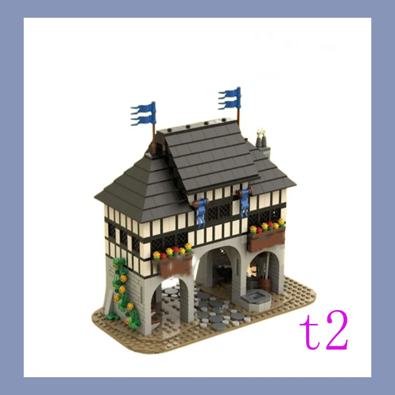 

Строительные блоки для сборки мелких частиц MOC-139581 1207 шт., средневековое здание, фортец, развивающая игрушка, модель здания, подарок s