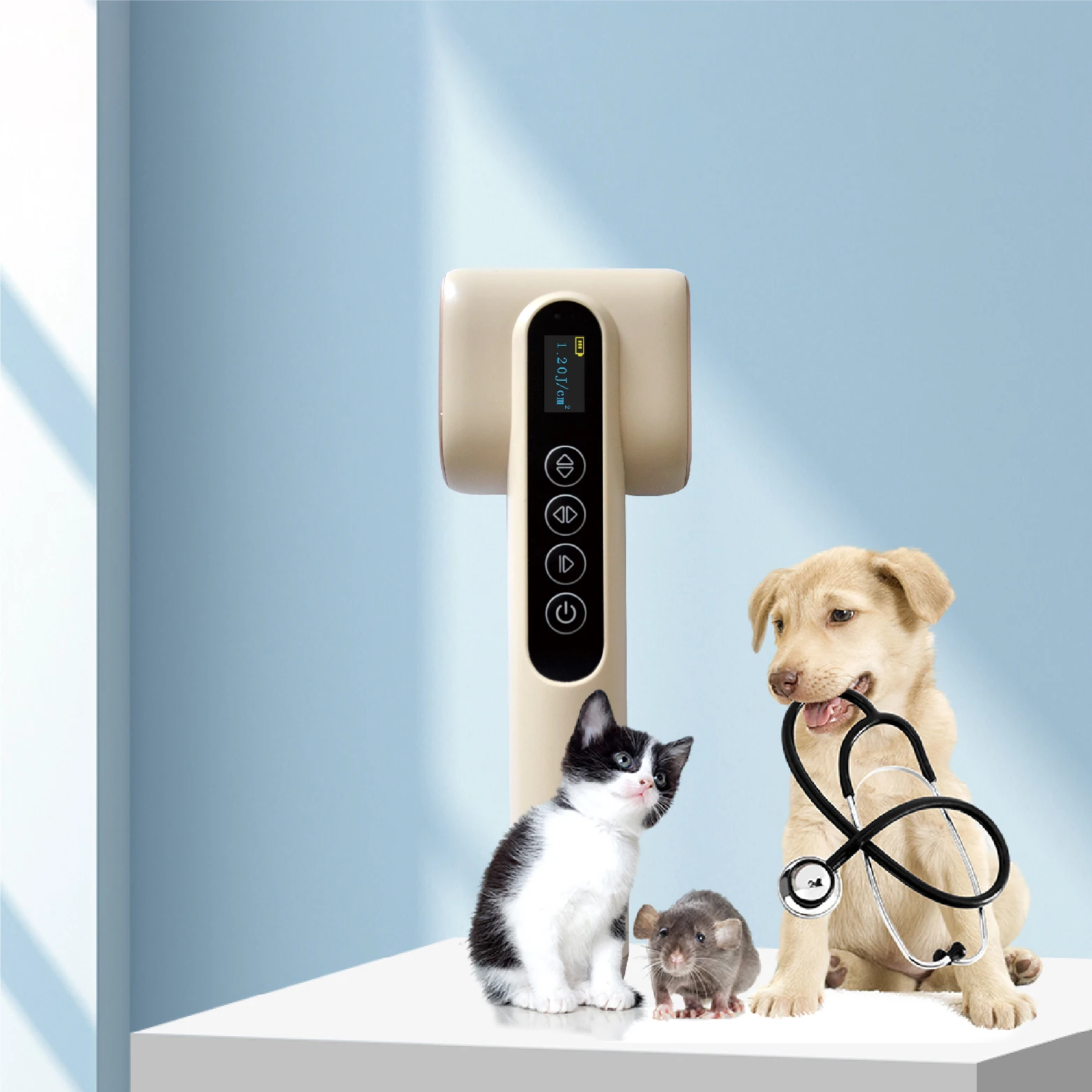 

Veterinary LED Laser Therapy Device for Pet Care Red & Blue Light Therapy with UVB Specially Designed for Dogs and Cats