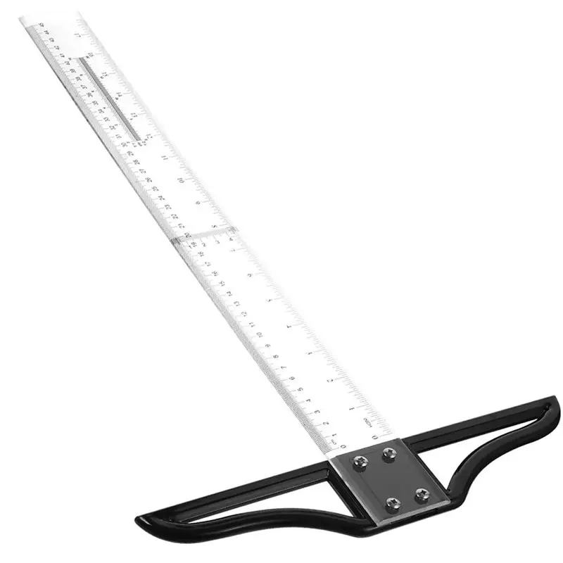 T Square Ruler 50cm for Art and Woodworking, Detachable Head, Screw Fastening, 5cm Wide