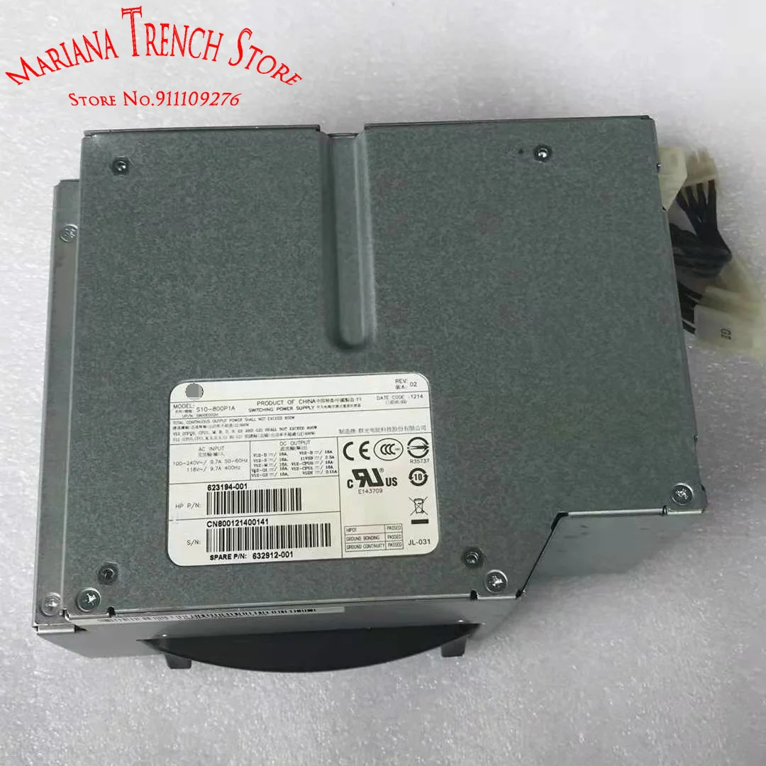 S10-800P1A for HP Z620 Tower Workstation Switching Power Supply 623194-001 623194-002 800W