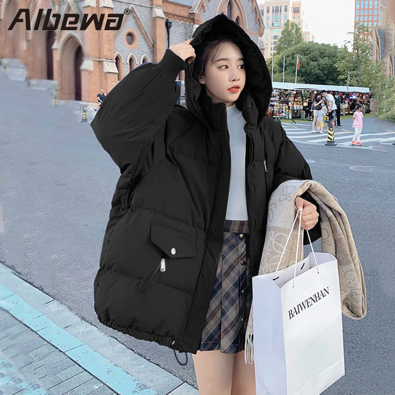 New Women's Parkas Winter Jackets Parkas for Women Padded Warm  Casual Overcoat Zipper Basics Hooded Coats Outerwear