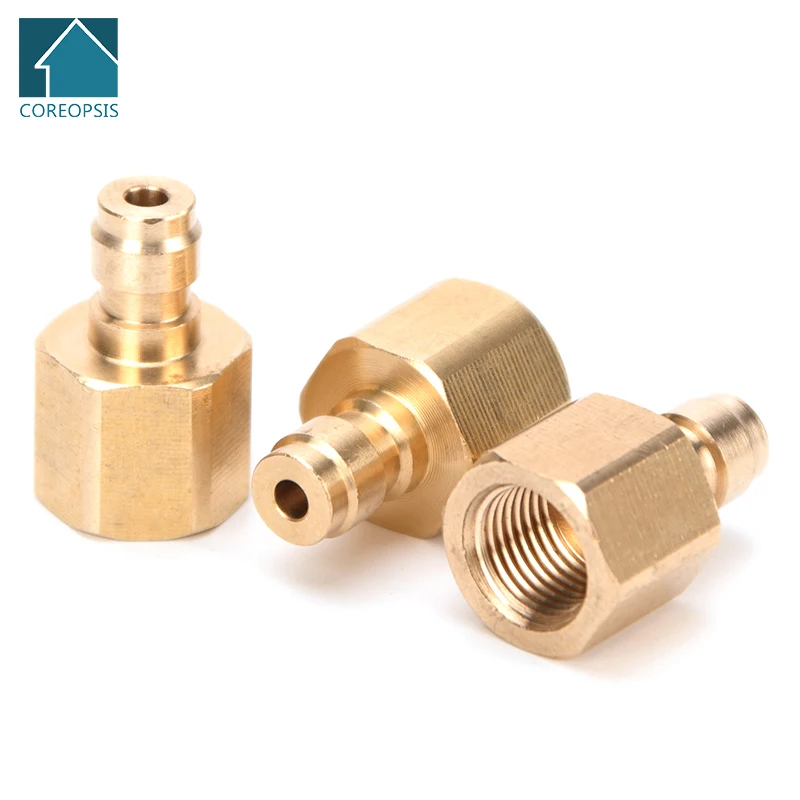 

3pcs M10x1 Thread Copper Quick Coupler Connector Fittings1/8BSPP Air Refilling Adapter 1/8NPT 8MM Quick Plug Socket Air Pumps