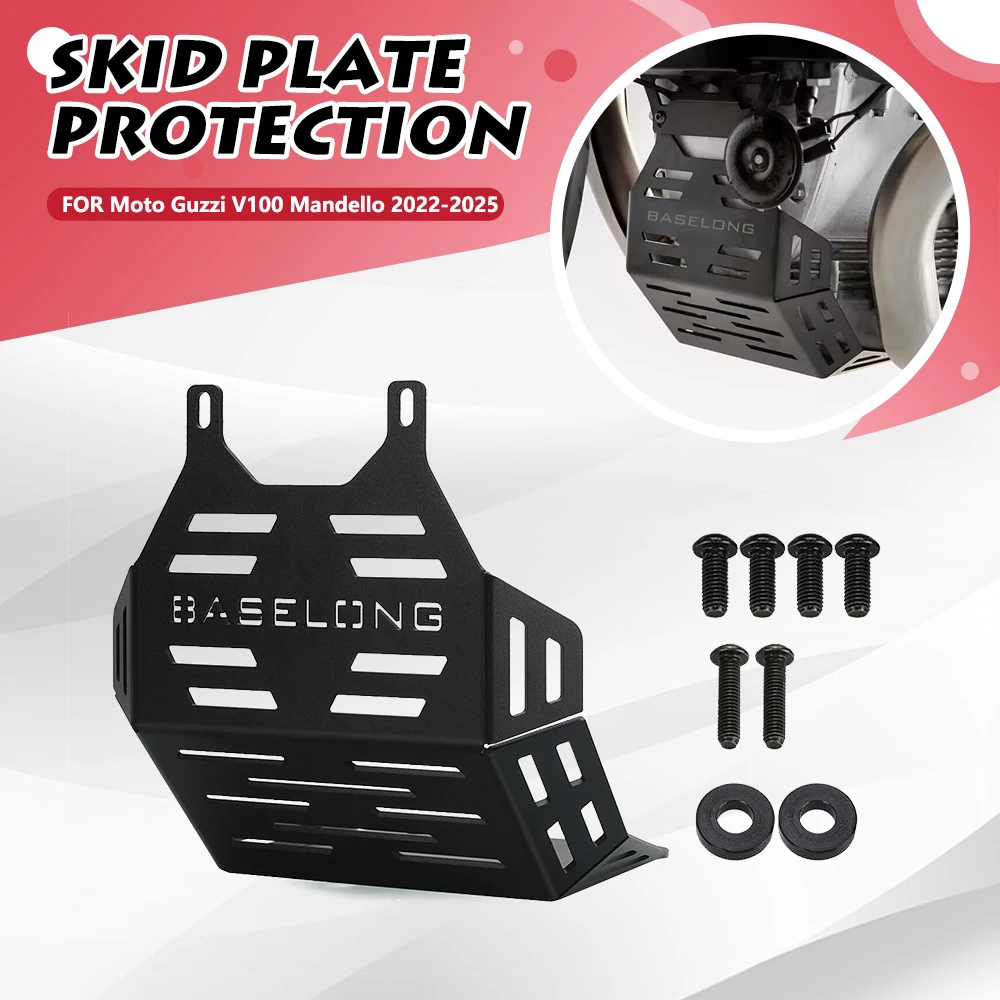 

For Moto Guzzi V100 V 100 Mandello S 2022 2023 2024 2025 Motorcycle Protection Cover Skid Plate Engine Protector Guard Chassis