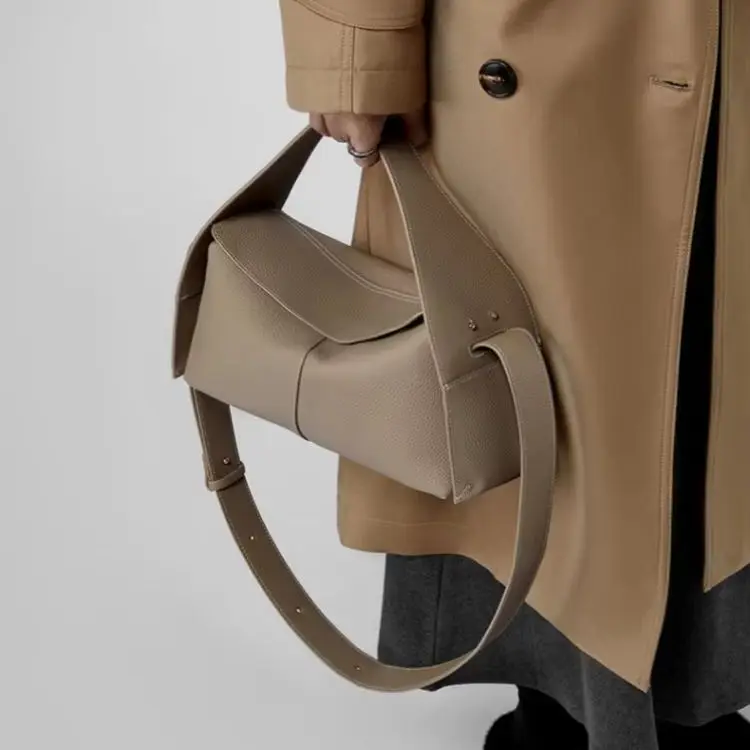 Correa de Hombro Desmontable, Bolso de Mano de Cuero Genuino para Mujer, Grande, Resistente y Suave, Estilo Bandolera