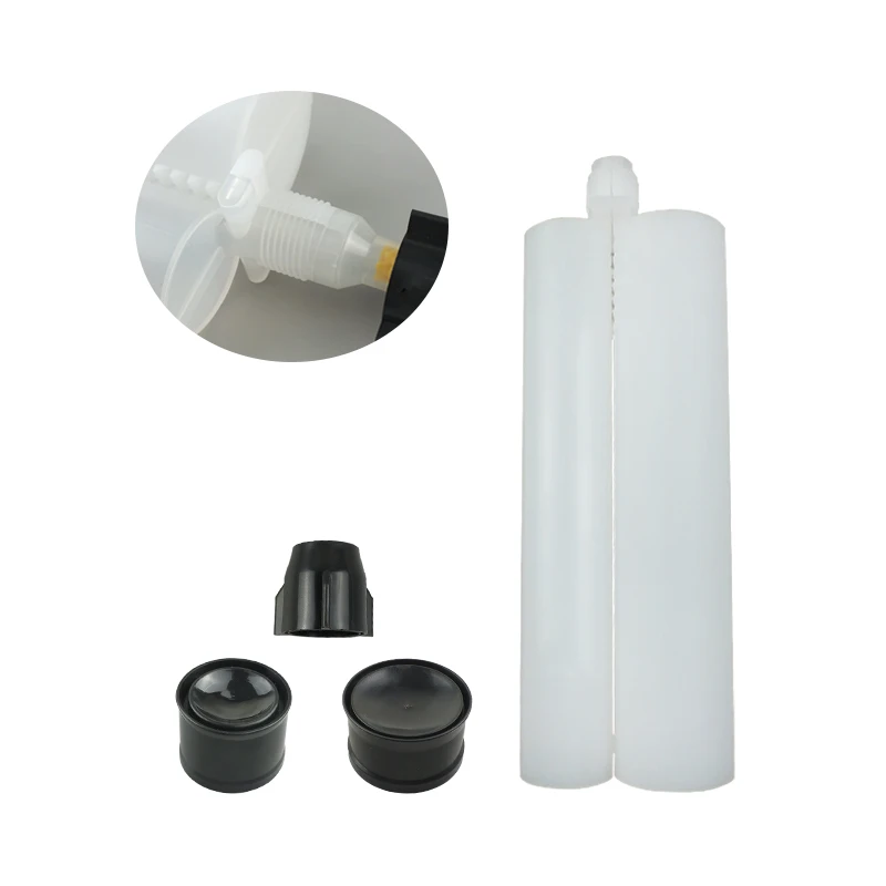 

400ML 5:3 Dual Component Transparent Split Cartridge a Box of 50 Pieces Dispensing Barrel Cylinder