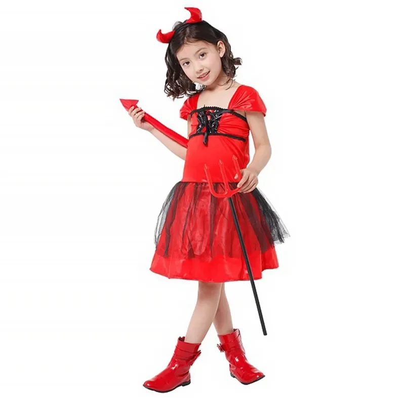 Kids Vampire Costume Count Dracula Cosplay Vampiress for Girls Purim Halloween Party Fantasia Dress Up